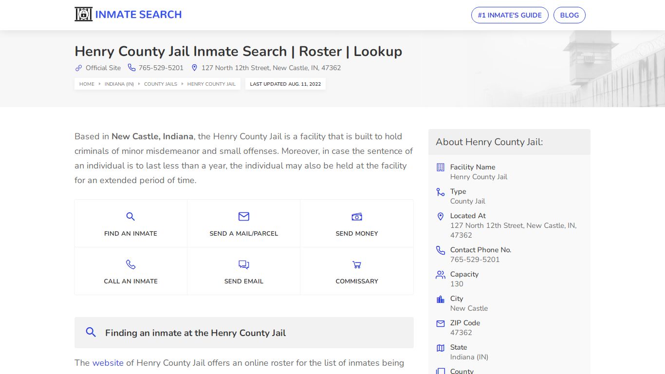 Henry County Jail Inmate Search | Roster | Lookup